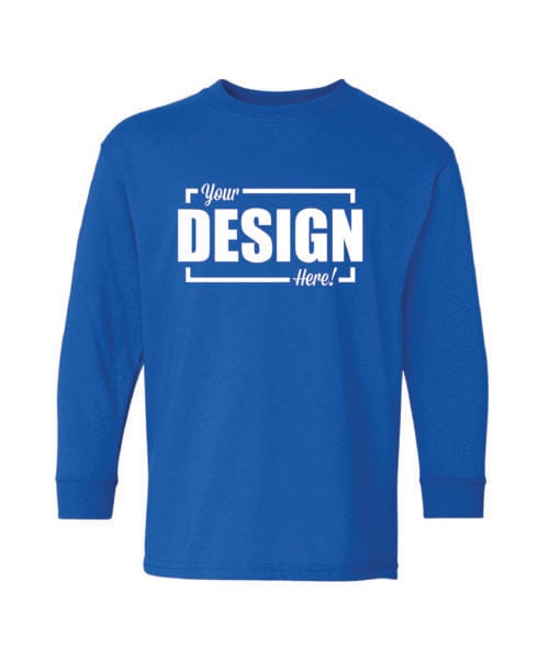 Long Sleeve Cotton T-shirt - Custom print your Branding Logo & Idea
