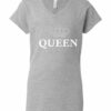 QUEEN  - T-shirt Col V Pour Femmes