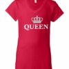 QUEEN  - T-shirt Col V Pour Femmes