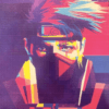 NARUTO KAKASHI ART  - Adult Round-neck T-shirt