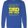 BEST DAD IN THE GALAXY  - T-shirt Manche Long Col Rond Pour Adultes