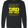 BEST DAD IN THE GALAXY  - T-shirt Manche Long Col Rond Pour Adultes