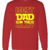 BEST DAD IN THE GALAXY  - T-shirt Manche Long Col Rond Pour Adultes