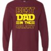 BEST DAD IN THE GALAXY  - T-shirt Manche Long Col Rond Pour Adultes
