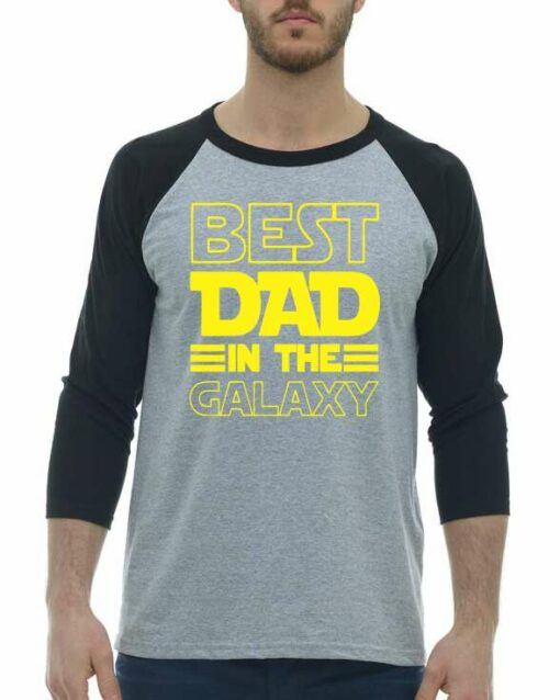 BEST DAD IN THE GALAXY  - Adult Baseball Tee 3/4 Sleeve