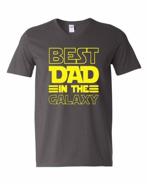 BEST DAD IN THE GALAXY  - Adult V-neck T-shirt