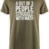 4 OUT OF 3 PEOPLE STRUGGLE WITH MATH  - UCXX Adult Long T-Shirt