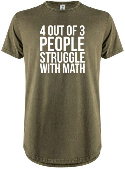 4 OUT OF 3 PEOPLE STRUGGLE WITH MATH  - UCXX Adult Long T-Shirt