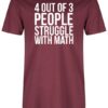 4 OUT OF 3 PEOPLE STRUGGLE WITH MATH  - UCXX Adult Long T-Shirt