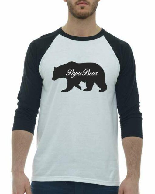 PAPA BEAR  - Adult Baseball Tee 3/4 Sleeve