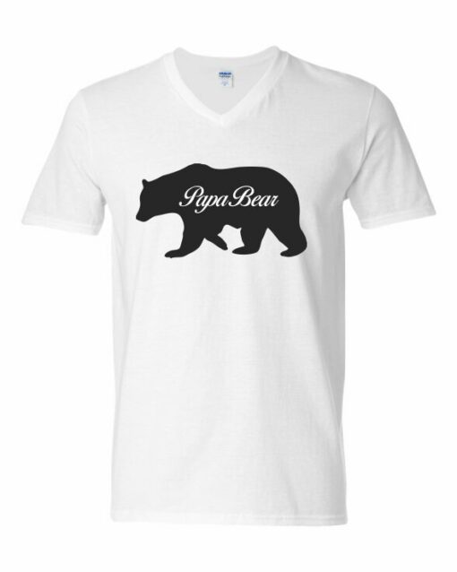 PAPA BEAR  - Adult V-neck T-shirt