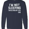 IM NOT SLEEPING IM RESTING MY EYES  - Adult Long Sleeve Round-neck T-shirt