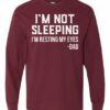 IM NOT SLEEPING IM RESTING MY EYES  - Adult Long Sleeve Round-neck T-shirt