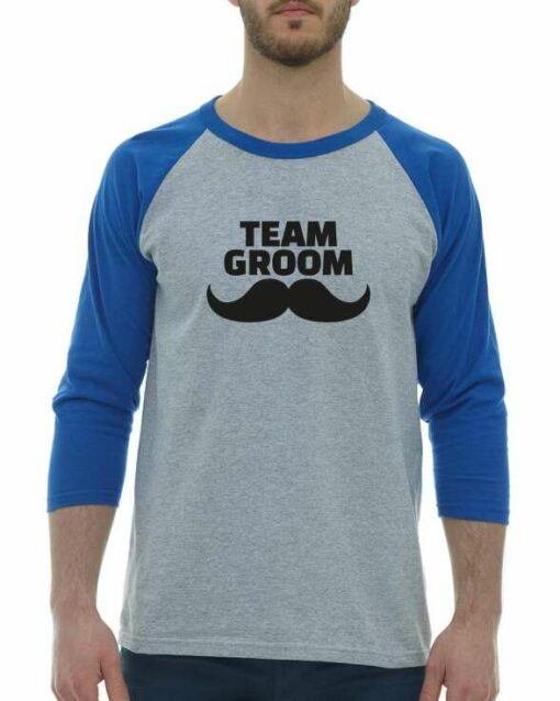 TEAM GROOM  - Adult Baseball Tee 3/4 Sleeve