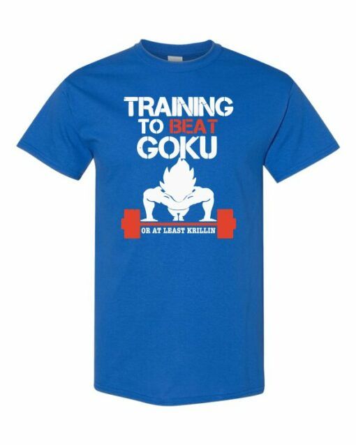 TRAINING TO BEAT GOKU  - Adult Round-neck T-shirt