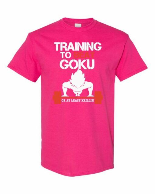 TRAINING TO BEAT GOKU  - Adult Round-neck T-shirt