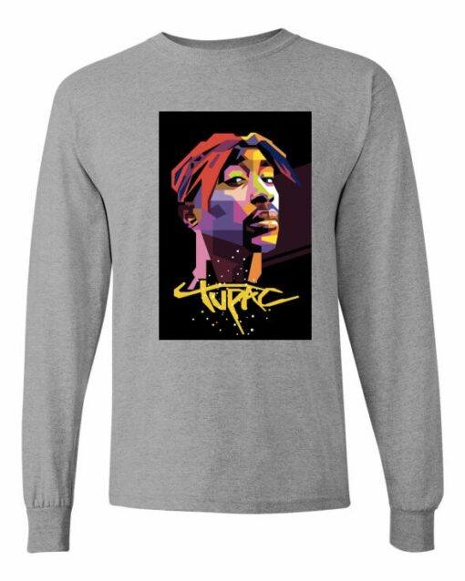 TUPAC ART - Adult Long Sleeve Round-neck T-shirt