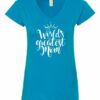 WORLD GREATEST MOM - Women's V-neck T-shirt