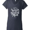 WORLD GREATEST MOM - Women's V-neck T-shirt