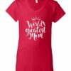 WORLD GREATEST MOM - Women's V-neck T-shirt