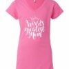 WORLD GREATEST MOM - Women's V-neck T-shirt