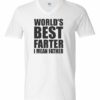 WORLD BEST FARTER I MEAN FATHER  - T-shirt Col V Pour Adultes