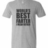 WORLD BEST FARTER I MEAN FATHER  - T-shirt Col V Pour Adultes