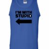 IM WITH STUPID - Adult Tank Top