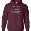 I DONT NEED GOOGLE MY WIFE KNOWS EVERYTHING  - Adult Hooded Sweatshirt (Unisex)