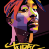 TUPAC ART  - Adult Round-neck T-shirt