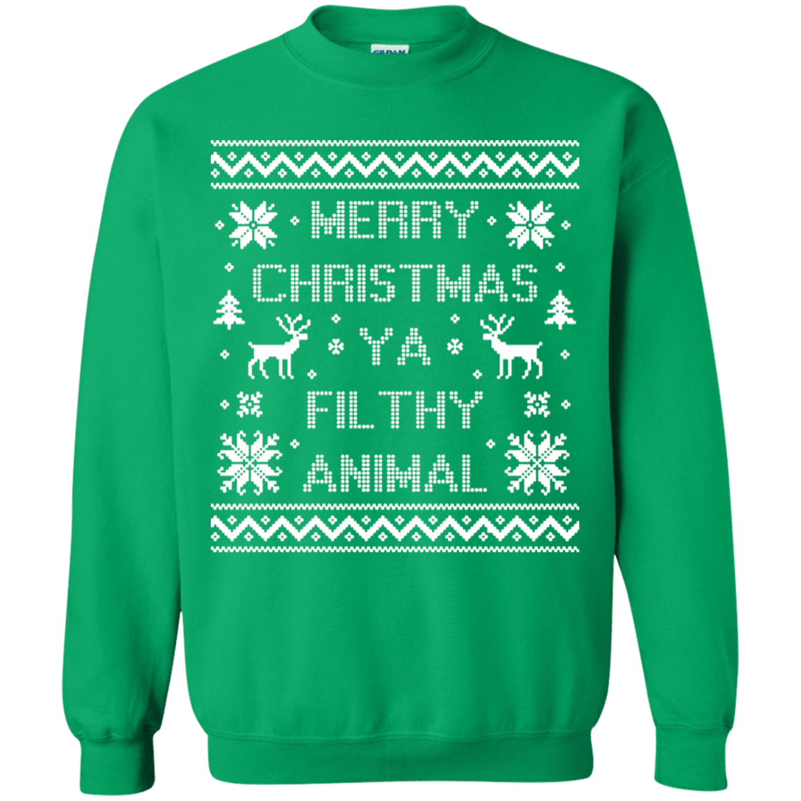 Merry Christmas Ya Filthy Animal – Home Alone Christmas Sweater – Crew Neck Sweatshirt (Unisex)