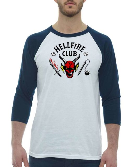 HELLFIRE CLUB - Adult Baseball Tee 3/4 Sleeve