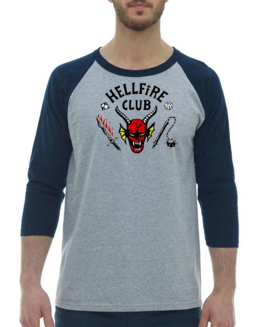 HELLFIRE CLUB - Adult Baseball Tee 3/4 Sleeve