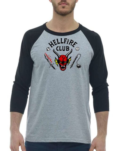 HELLFIRE CLUB - Adult Baseball Tee 3/4 Sleeve