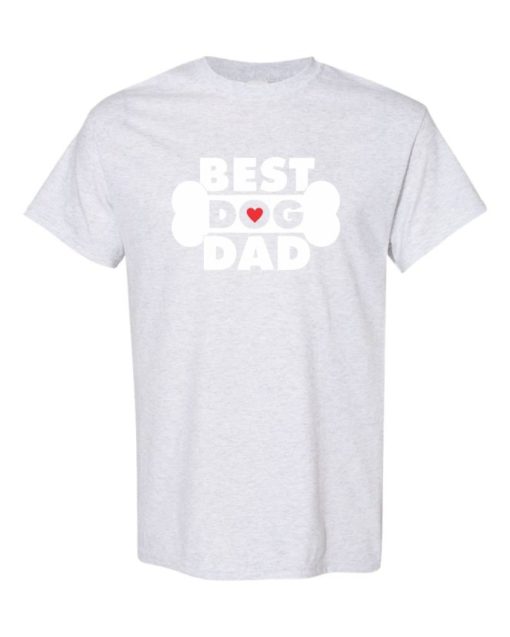 BEST DOG DAD - Adult Round-neck T-shirt