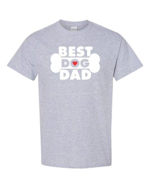 BEST DOG DAD - Adult Round-neck T-shirt