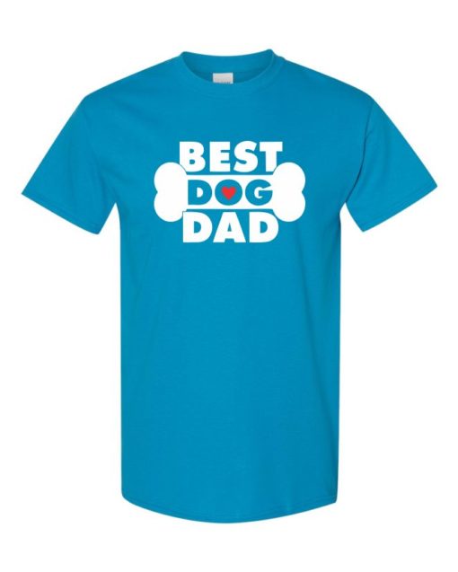 BEST DOG DAD - Adult Round-neck T-shirt
