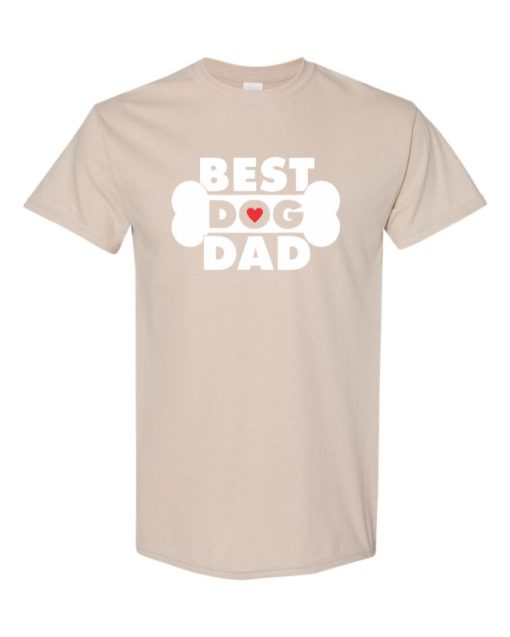 BEST DOG DAD - Adult Round-neck T-shirt