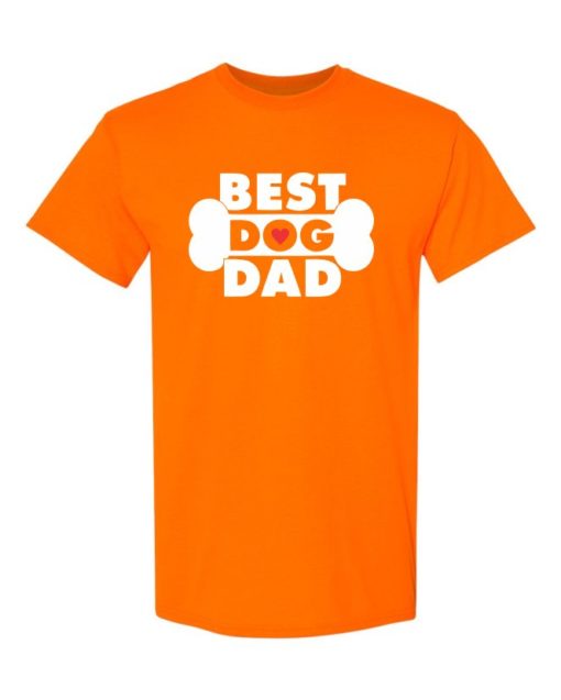 BEST DOG DAD - Adult Round-neck T-shirt