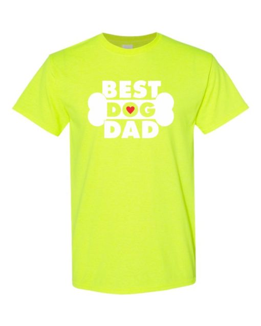BEST DOG DAD - Adult Round-neck T-shirt