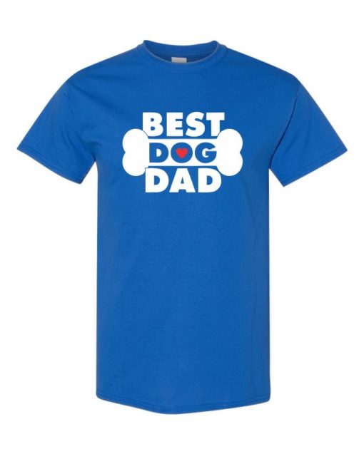 BEST DOG DAD - Adult Round-neck T-shirt