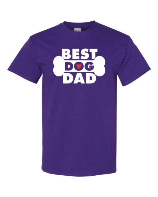 BEST DOG DAD - Adult Round-neck T-shirt