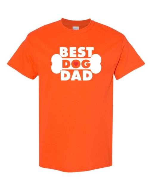 BEST DOG DAD - Adult Round-neck T-shirt