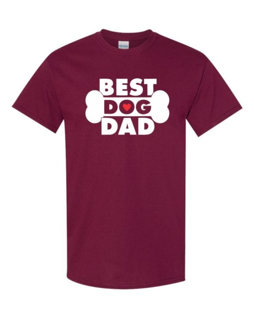 BEST DOG DAD - Adult Round-neck T-shirt