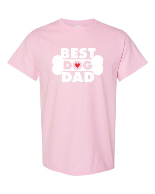 BEST DOG DAD - Adult Round-neck T-shirt