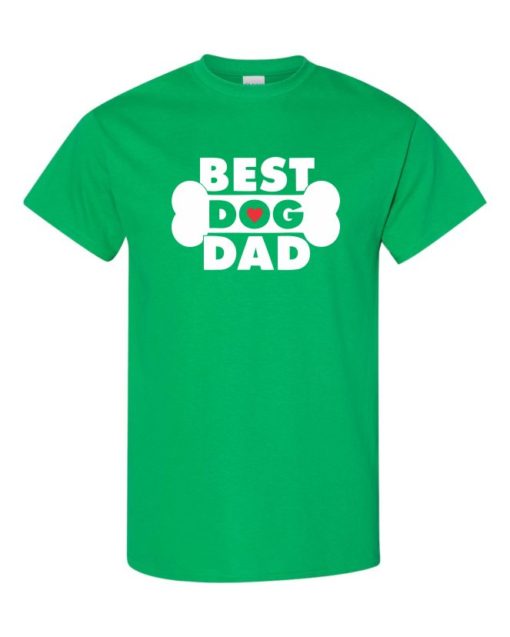 BEST DOG DAD - Adult Round-neck T-shirt