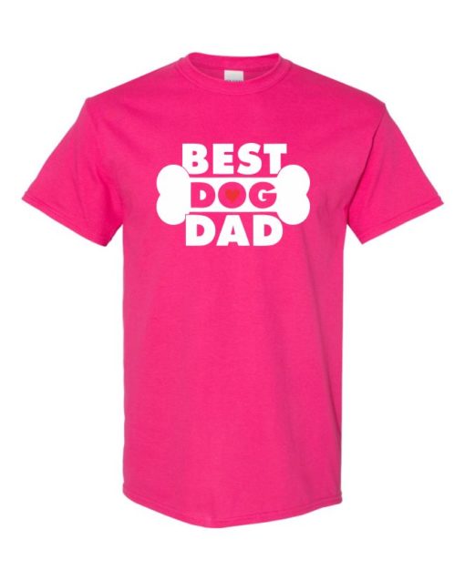 BEST DOG DAD - Adult Round-neck T-shirt