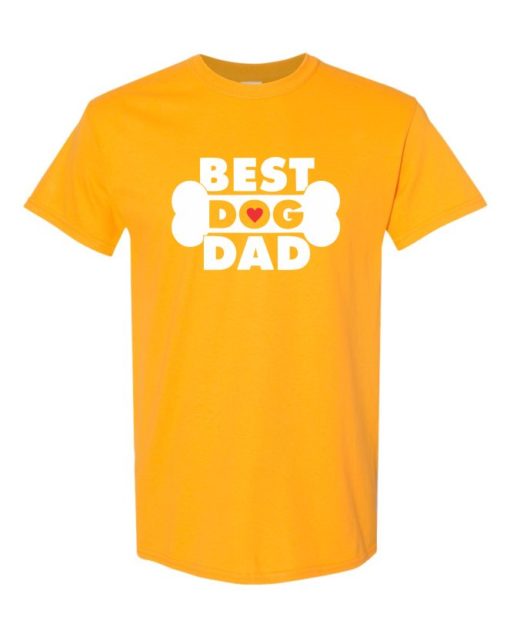 BEST DOG DAD - Adult Round-neck T-shirt