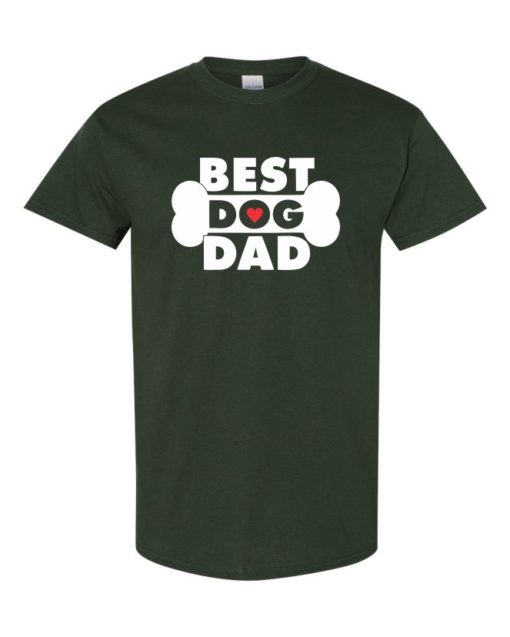 BEST DOG DAD - Adult Round-neck T-shirt