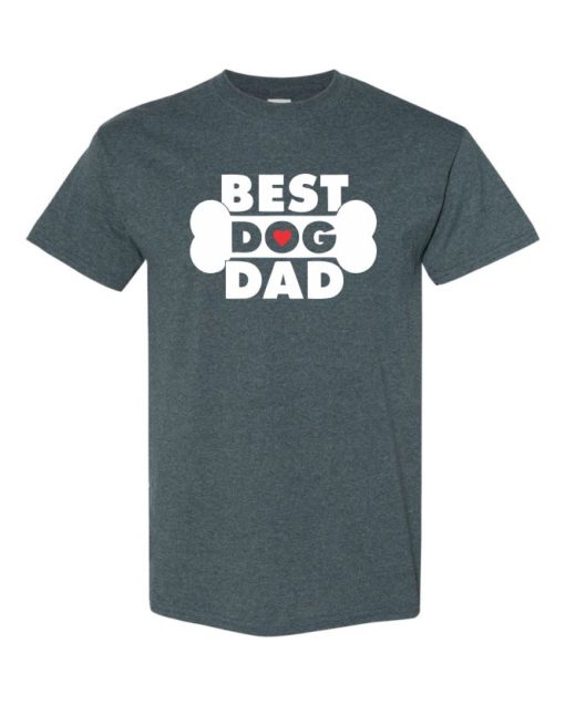 BEST DOG DAD - Adult Round-neck T-shirt